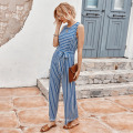 Hot Style New Summer Striped Jumpsuit Fashion Life Vest Casual Women′s Pants